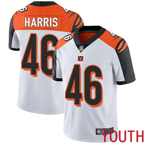 Cincinnati Bengals Limited White Youth Clark Harris Road Jersey NFL Footballl #46 Vapor Untouchable->youth nfl jersey->Youth Jersey